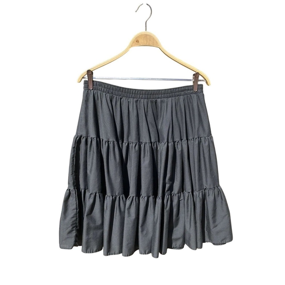 VTG Square Dancing Skirt Black Full Circle Partners Please SZ S Waist 30" To 34"